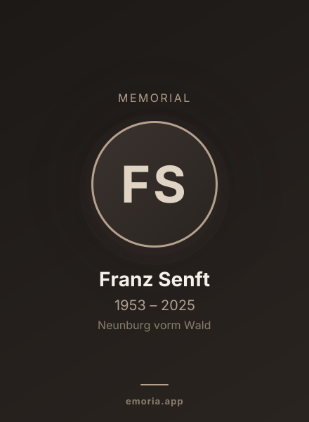 Memorial portrait of Franz Senft