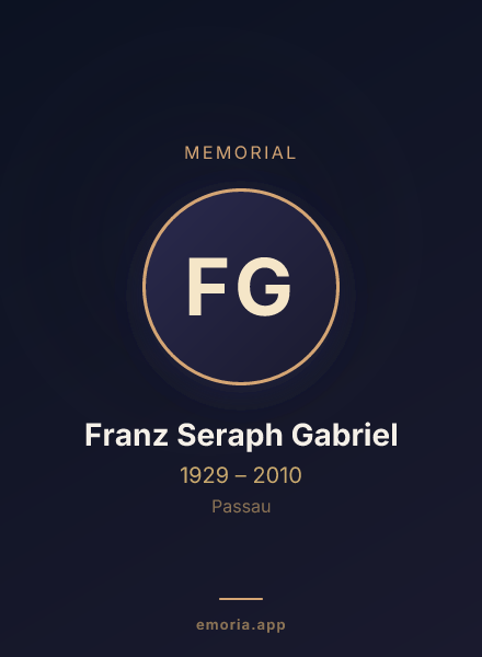 Memorial portrait of Franz Seraph Gabriel