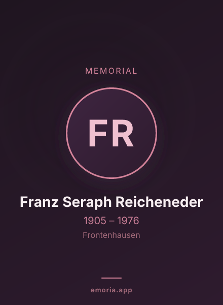 Memorial portrait of Franz Seraph Reicheneder