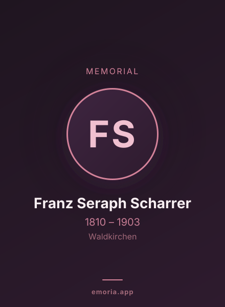 Memorial portrait of Franz Seraph Scharrer