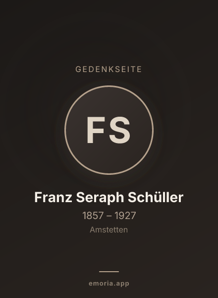 Gedenkportrait von Franz Seraph Schüller