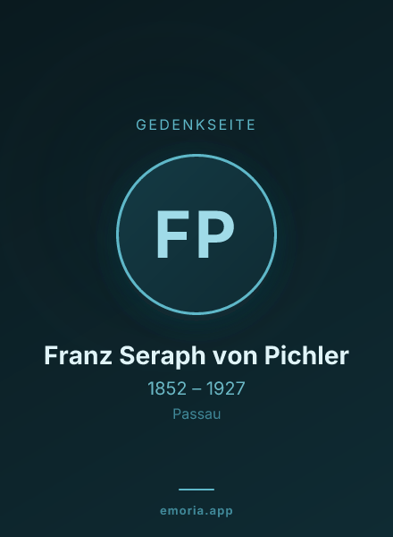 Gedenkportrait von Franz Seraph von Pichler
