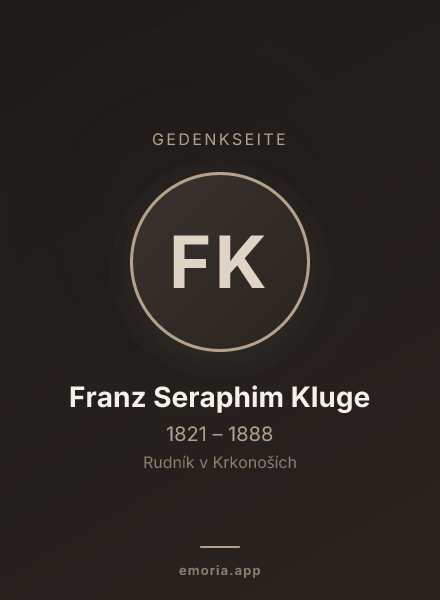 Gedenkportrait von Franz Seraphim Kluge