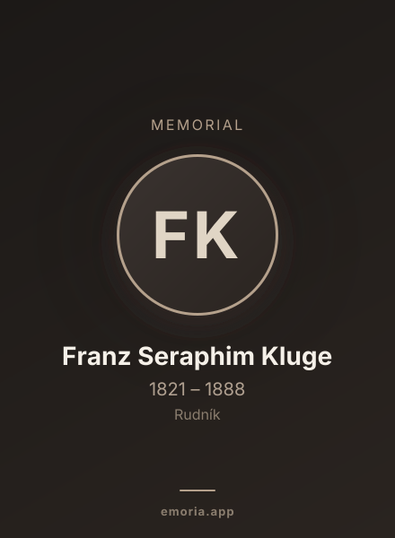 Memorial portrait of Franz Seraphim Kluge