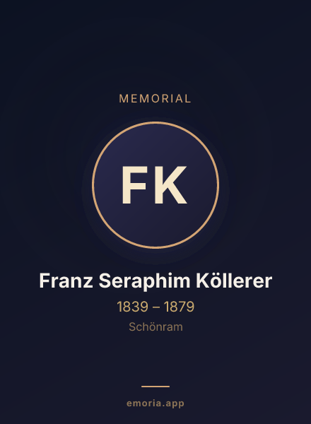 Memorial portrait of Franz Seraphim Köllerer