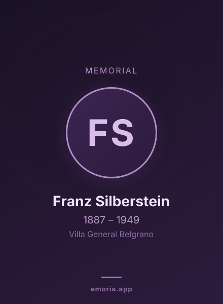 Memorial portrait of Franz Silberstein