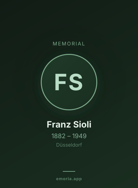 Memorial portrait of Franz Sioli