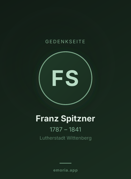 Gedenkportrait von Franz Spitzner
