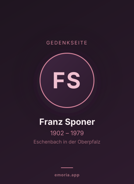 Gedenkportrait von Franz Sponer