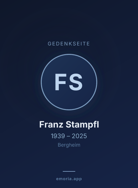 Gedenkportrait von Franz Stampfl