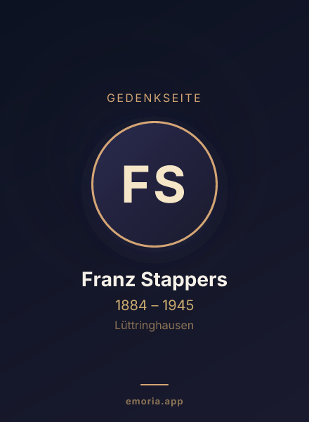 Gedenkportrait von Franz Stappers
