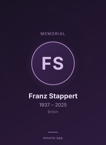 Memorial portrait of Franz Stappert