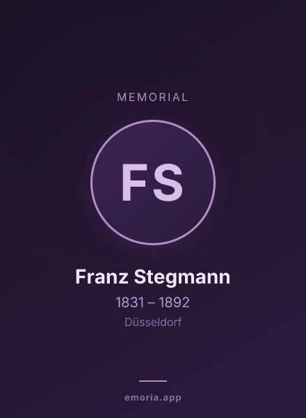 Memorial portrait of Franz Stegmann