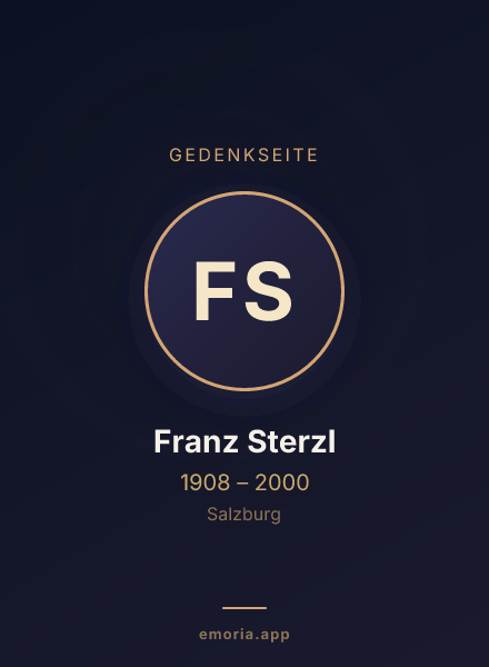 Gedenkportrait von Franz Sterzl