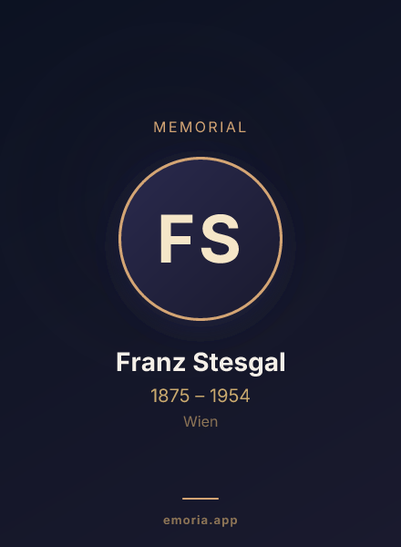 Memorial portrait of Franz Stesgal