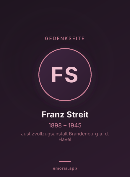 Gedenkportrait von Franz Streit