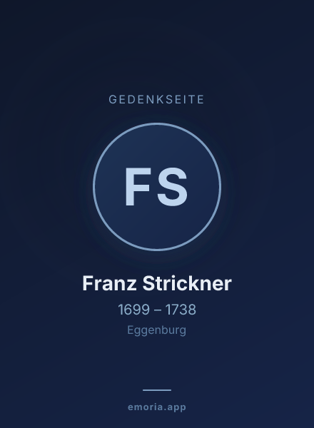 Gedenkportrait von Franz Strickner