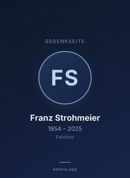 Gedenkportrait von Franz Strohmeier