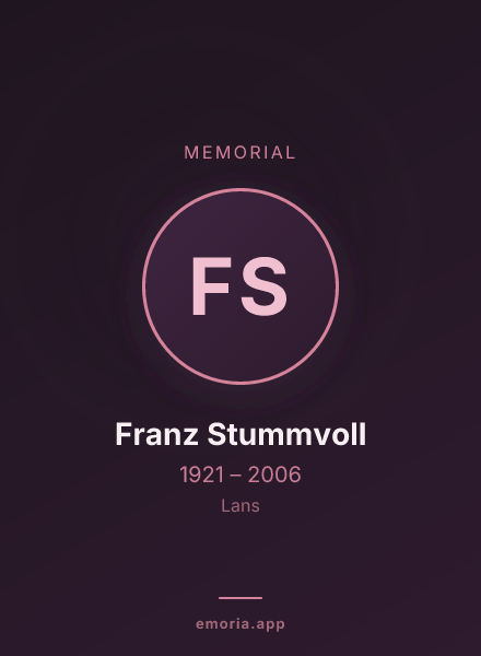 Memorial portrait of Franz Stummvoll