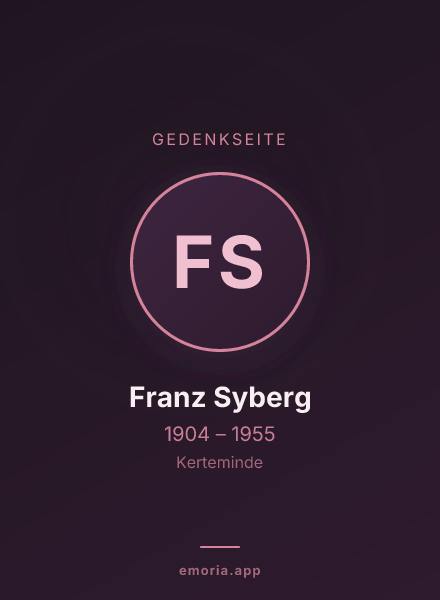Gedenkportrait von Franz Syberg