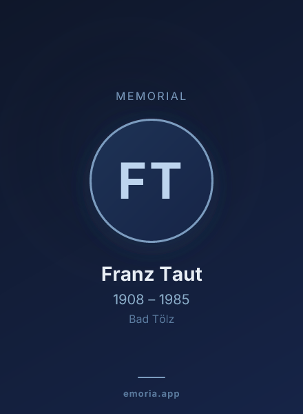 Memorial portrait of Franz Taut