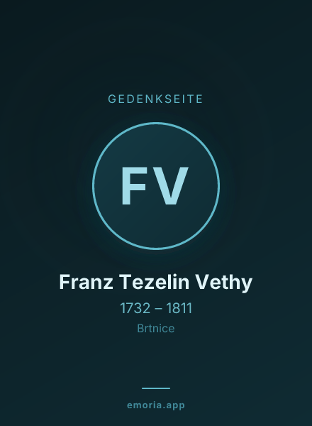 Gedenkportrait von Franz Tezelin Vethy