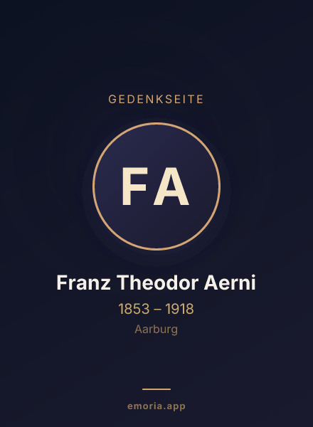 Gedenkportrait von Franz Theodor Aerni