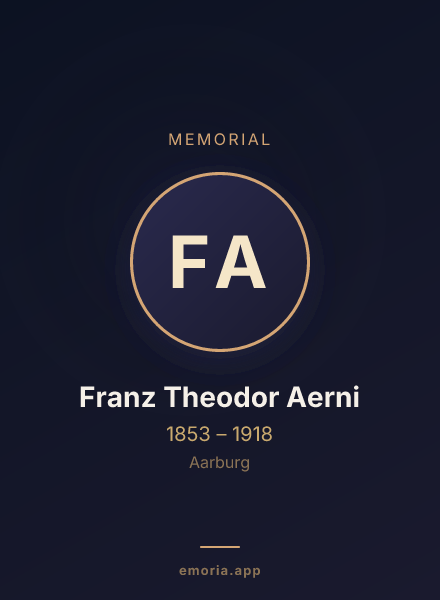 Memorial portrait of Franz Theodor Aerni