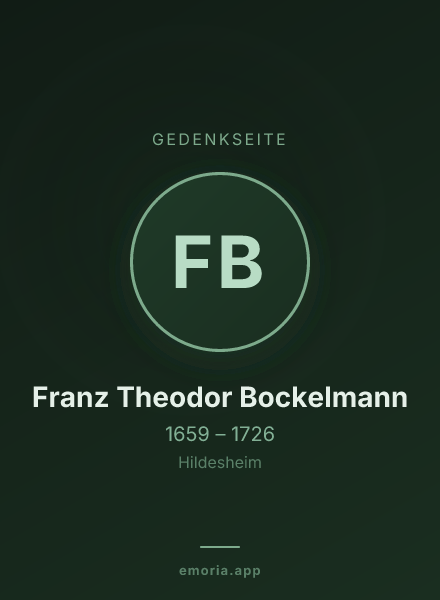 Gedenkportrait von Franz Theodor Bockelmann