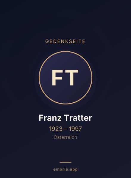 Gedenkportrait von Franz Tratter