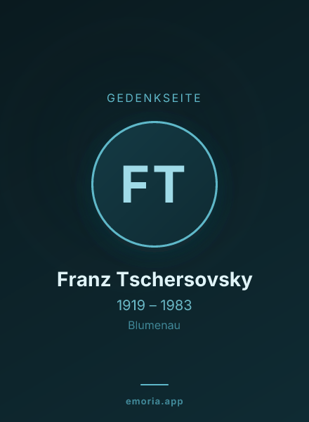 Gedenkportrait von Franz Tschersovsky