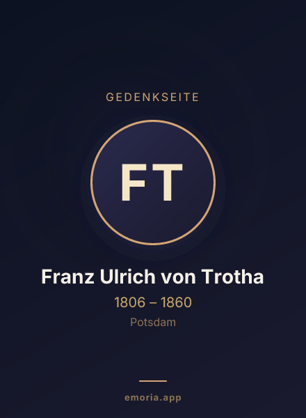 Gedenkportrait von Franz Ulrich von Trotha