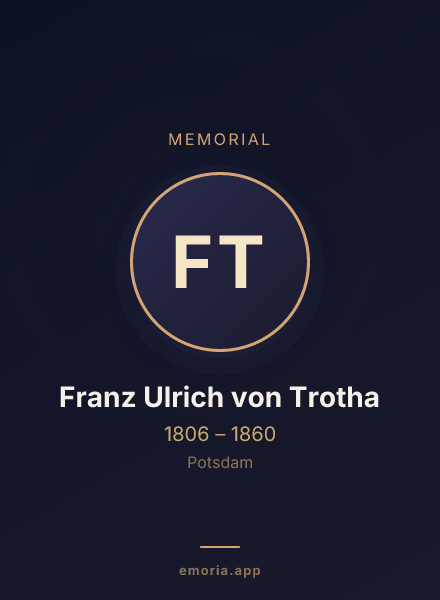 Memorial portrait of Franz Ulrich von Trotha