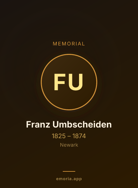 Memorial portrait of Franz Umbscheiden