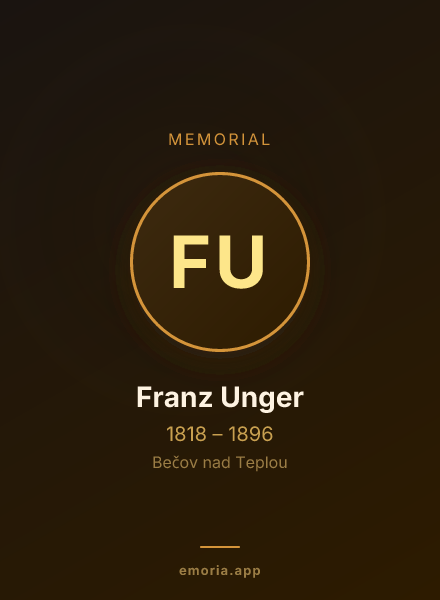 Memorial portrait of Franz Unger