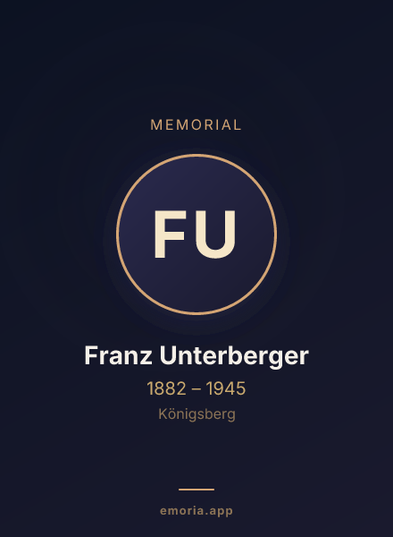 Memorial portrait of Franz Unterberger