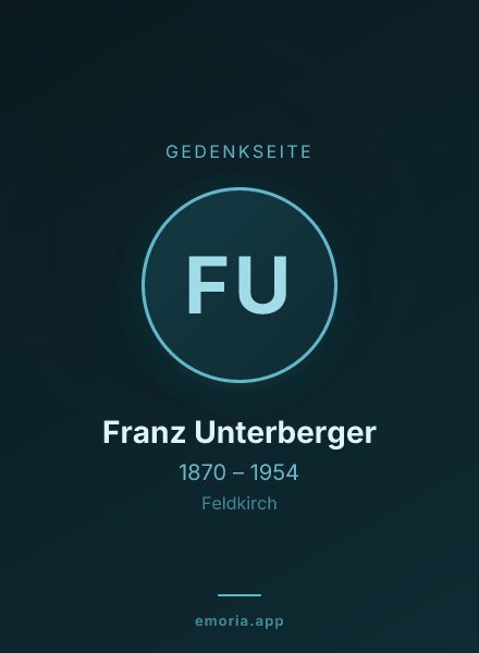 Gedenkportrait von Franz Unterberger