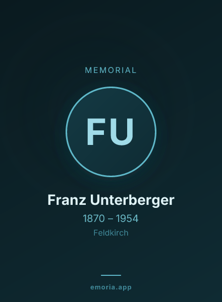 Memorial portrait of Franz Unterberger