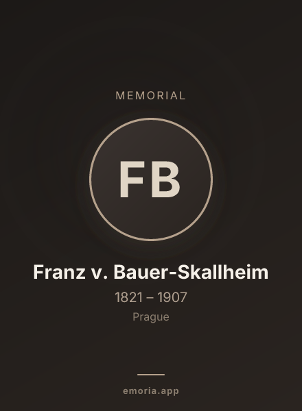 Memorial portrait of Franz v. Bauer-Skallheim