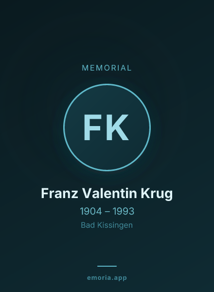 Memorial portrait of Franz Valentin Krug