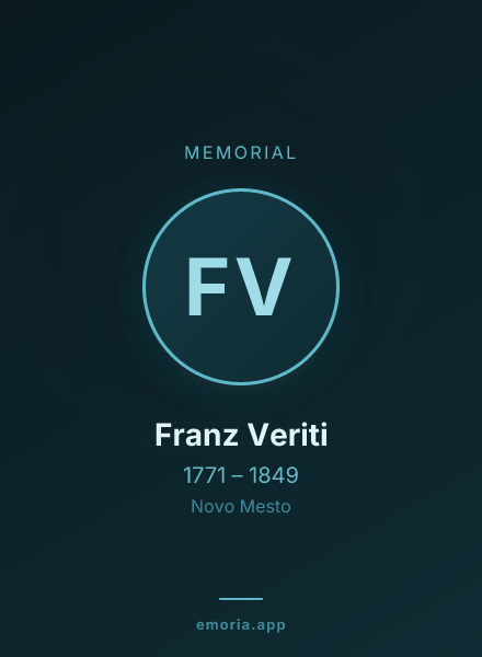 Memorial portrait of Franz Veriti