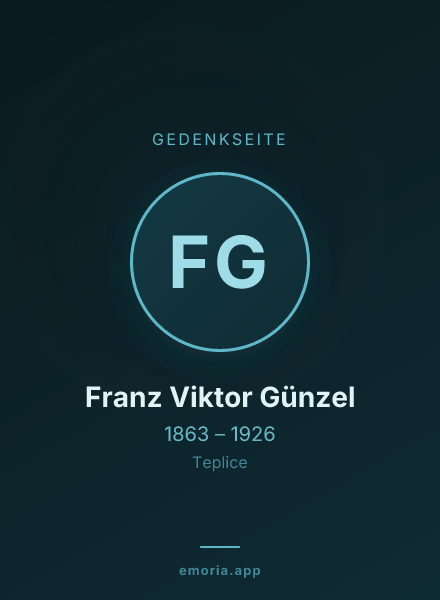 Gedenkportrait von Franz Viktor Günzel