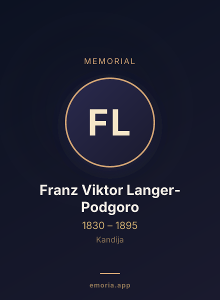 Memorial portrait of Franz Viktor Langer-Podgoro