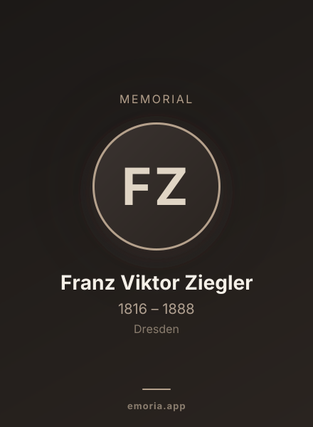 Memorial portrait of Franz Viktor Ziegler