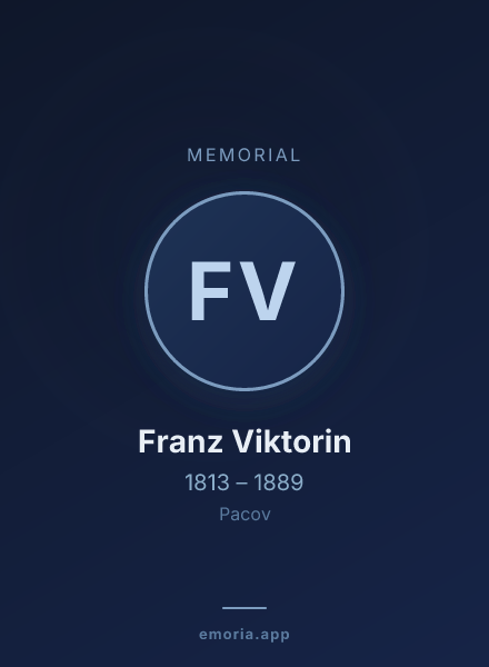 Memorial portrait of Franz Viktorin