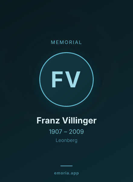 Memorial portrait of Franz Villinger