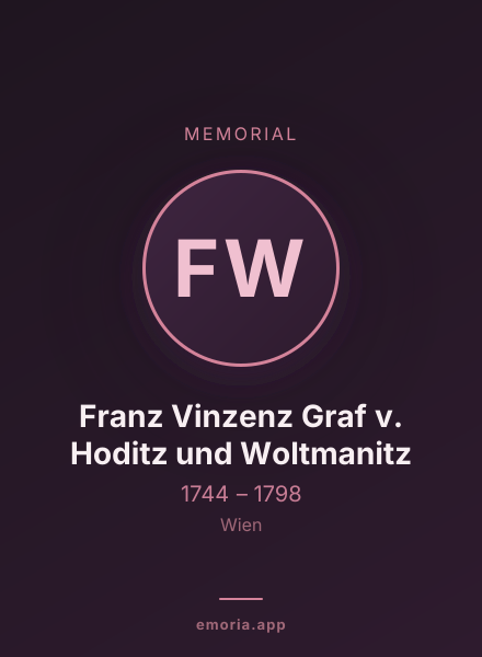 Memorial portrait of Franz Vinzenz Graf v. Hoditz und Woltmanitz