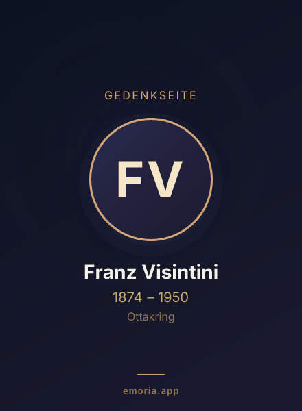 Gedenkportrait von Franz Visintini