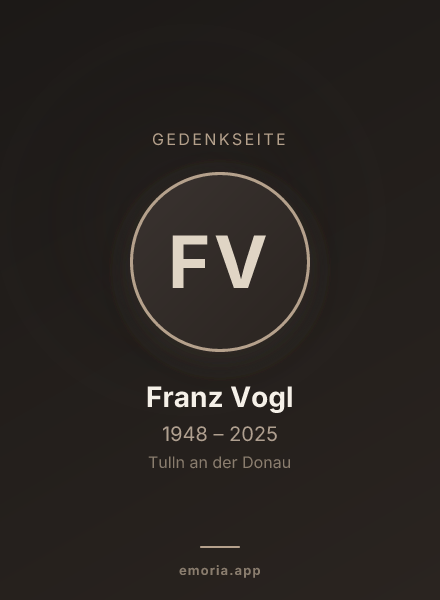 Gedenkportrait von Franz Vogl