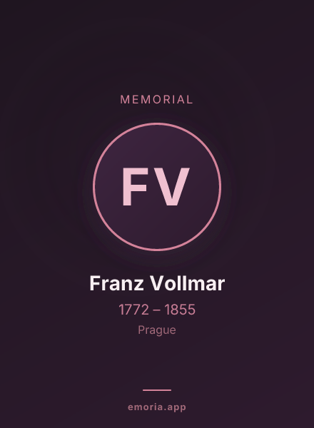 Memorial portrait of Franz Vollmar